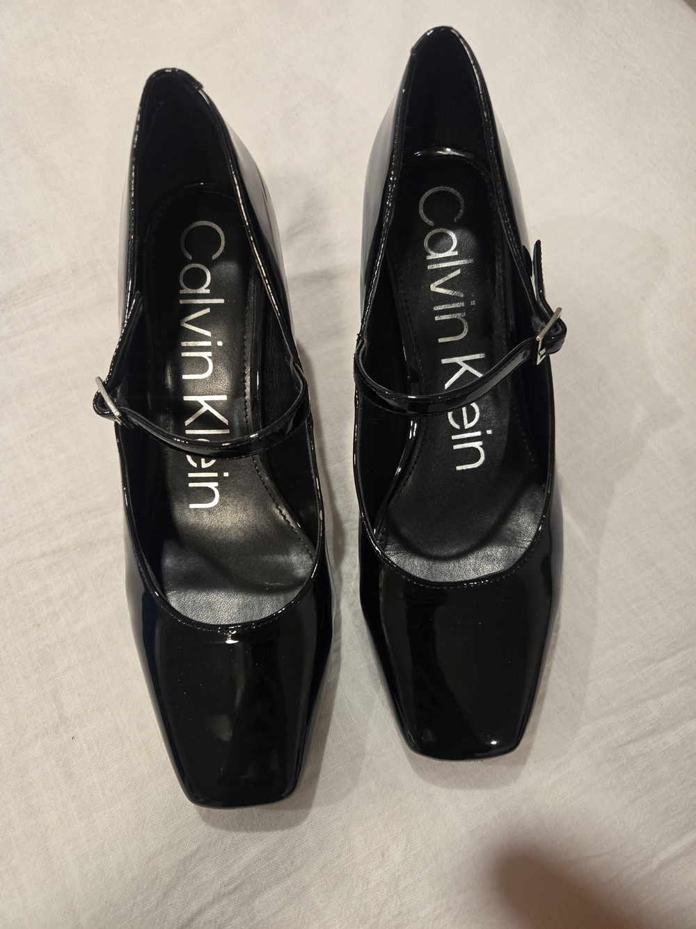Calvin Klein Women's Black Patent Mary Jane Pumps